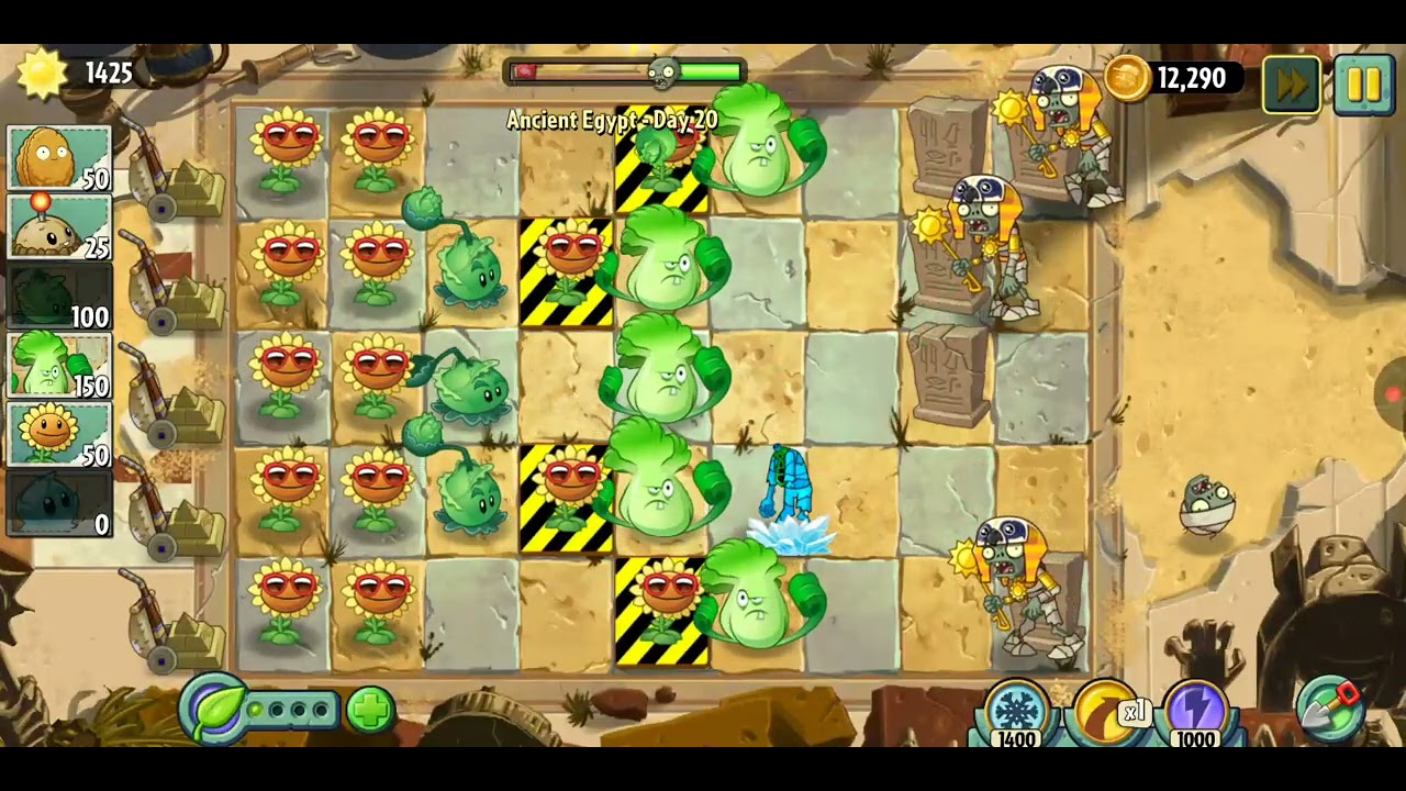 Пвз 2 reflourished уровень 20 древний египет