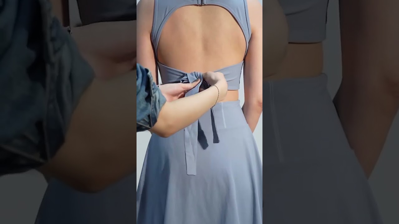 Halara Guide | How to tie a bow on a cute dress #halara #springoutfitideas #basics #casualoutfits