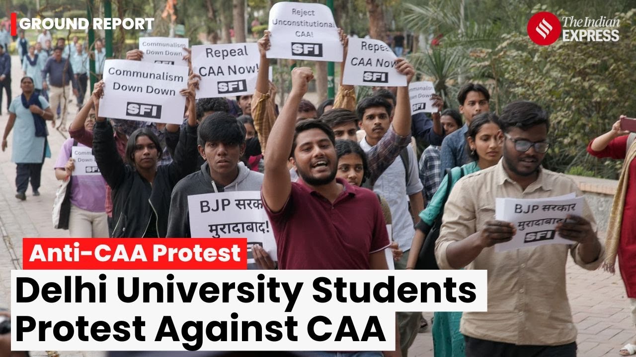 CAA Protest: 'Laws Can't Be Based On Religion': Delhi University Students Protest Against CAA
