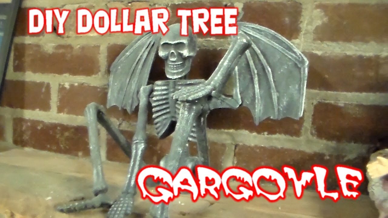 DIY Dollar Tree Skeleton Gargoyle Halloween Project. EASY!