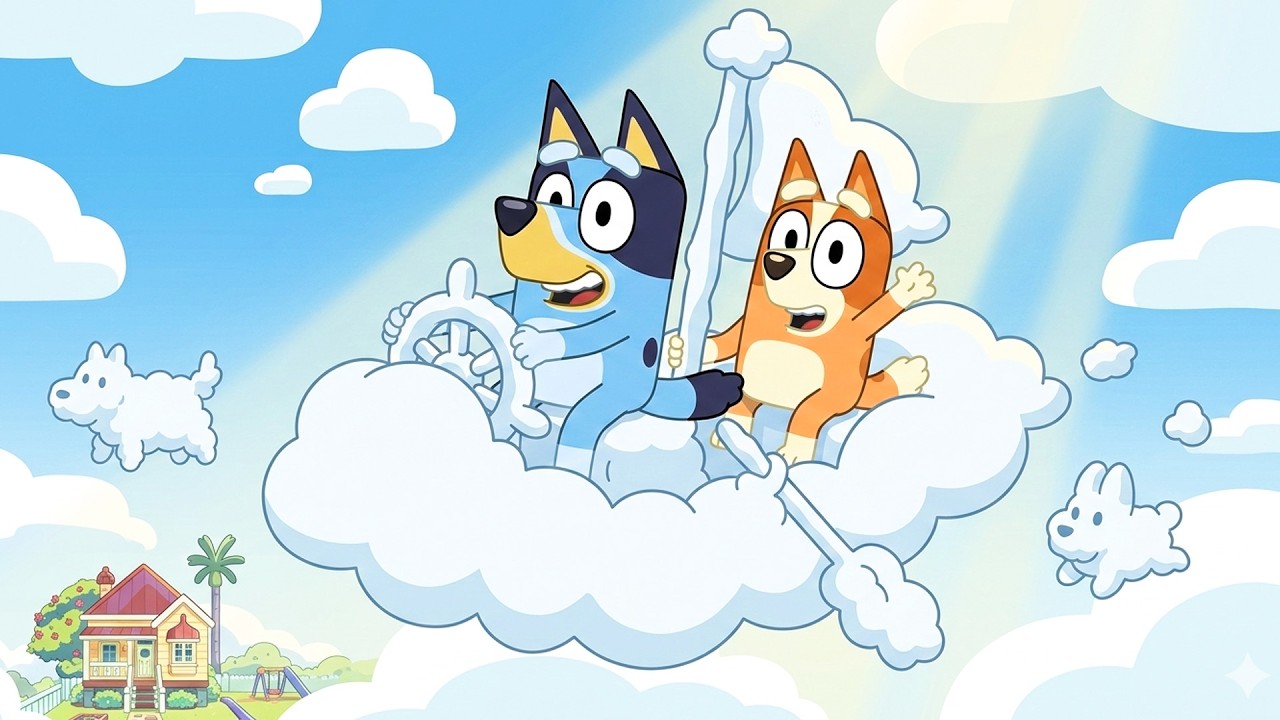Cloud Ship Journey Begins 🌈☁️|  Epic Sky Challenge | Bluey Funny Animation