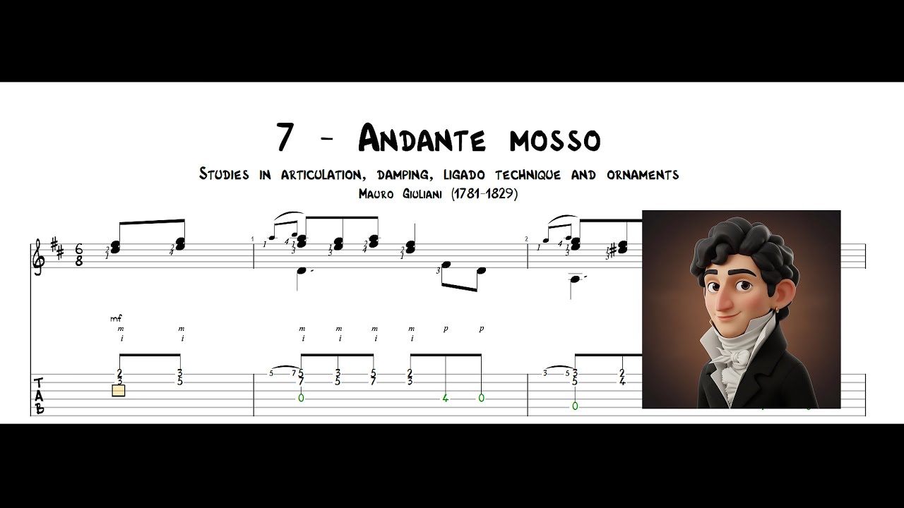 Mauro Giuliani Opus 1, Part Three | 7 - Andante mosso
