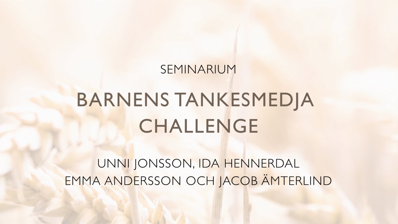 Seminarium: Barnens tankesmedja Challenge