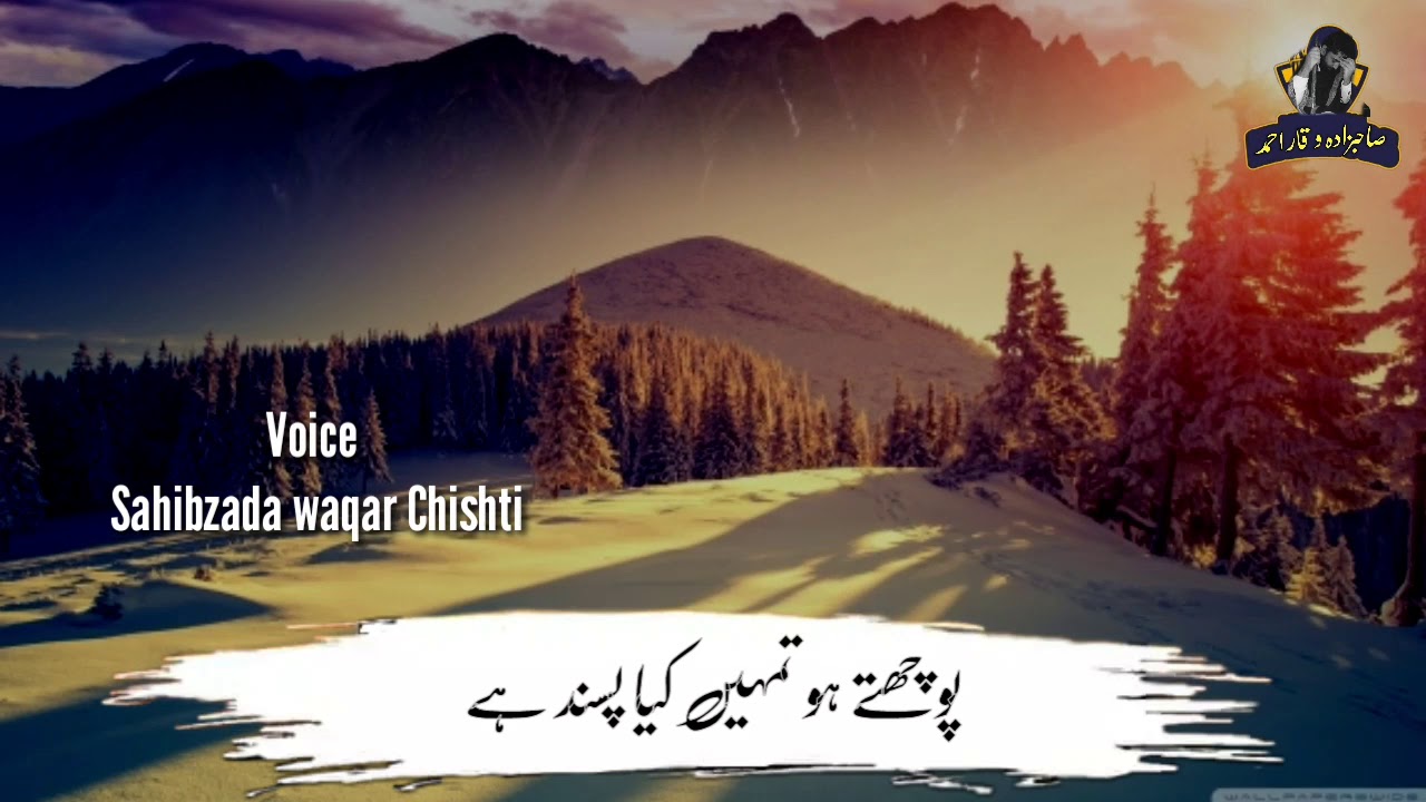 4 Line Urdu Shairi Urdu Poetry Voice Sahibzada waqar Chishti