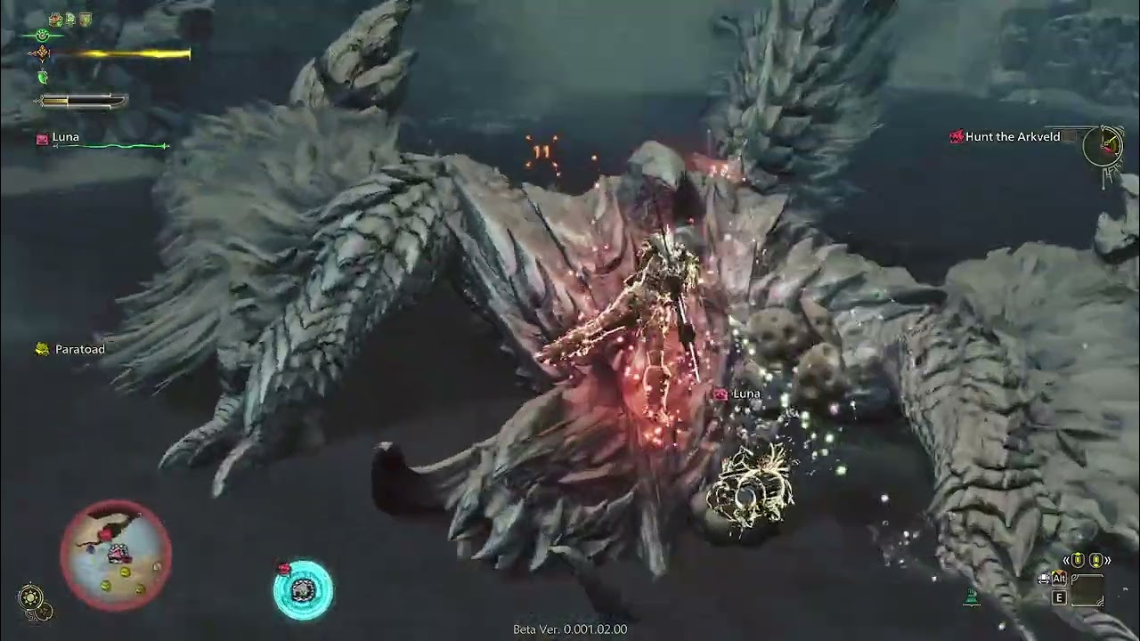 Monster Hunter Wilds Open Beta Test LS solo Arkveld