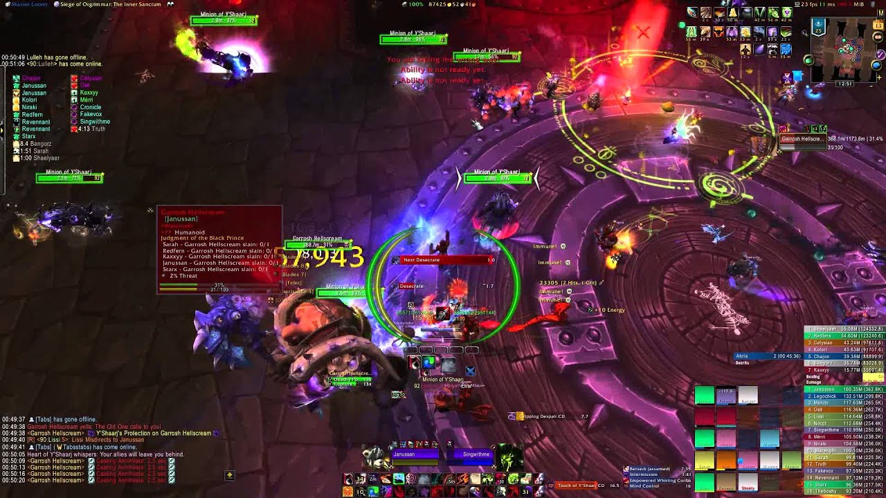 Immersion vs Garrosh Hellscream (25 Normal; Melee PoV)