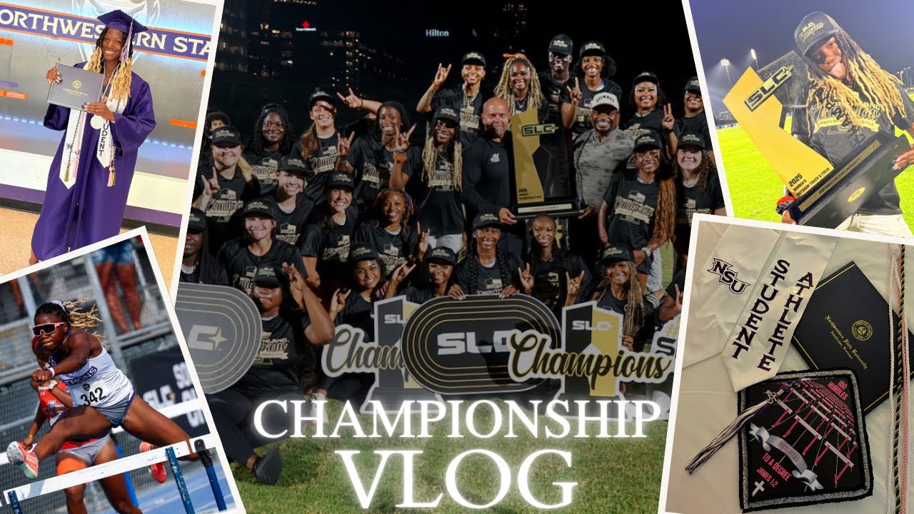MEET VLOG: SLC CONFERENCE ( WE WON OUTDOOR CHAMPIONSHIPS 🍾🏆) | graduation 🎓 , meet exp & more !