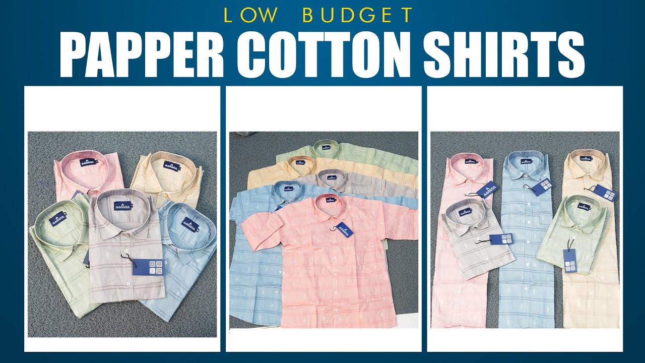 Low Budeget Papper Cotton Shirts for Men | Best Price 1 Piece Courier | BSG Garments Hyderabad