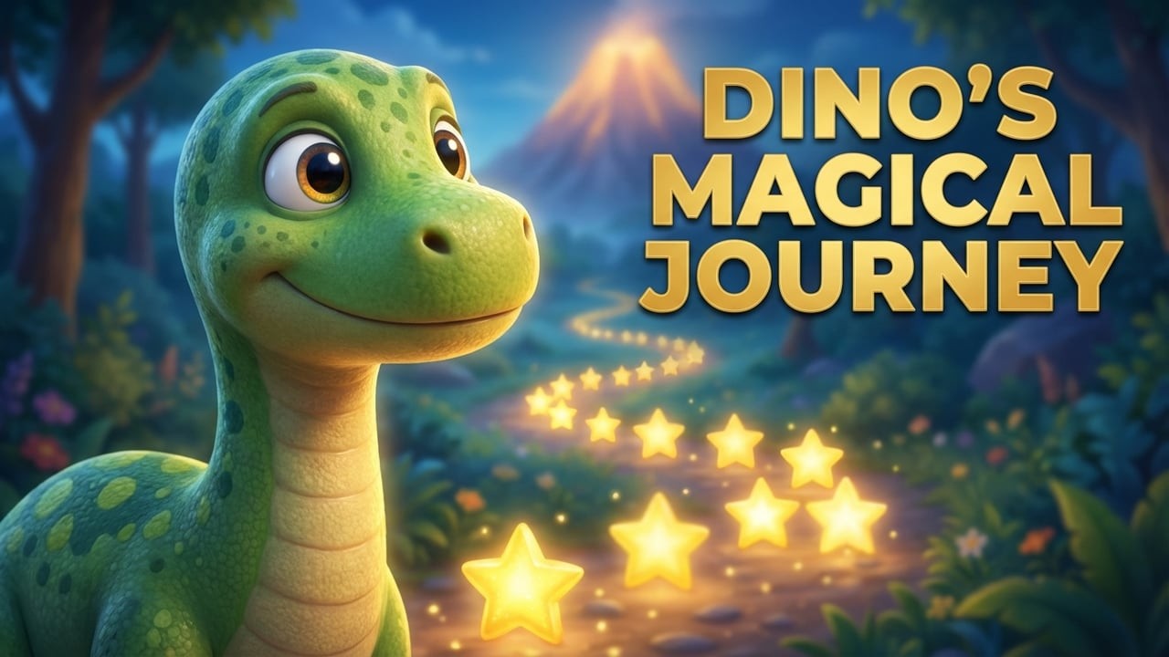 Follow Dino to the Glowing Star! ✨ | Magical Bedtime Stories for Children | Goodnight