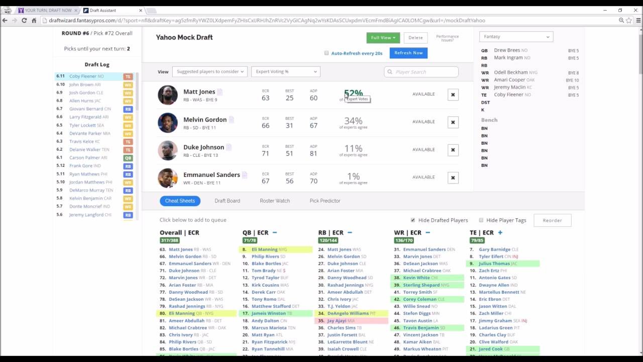 FantasyPros Draft Wizard Assistant