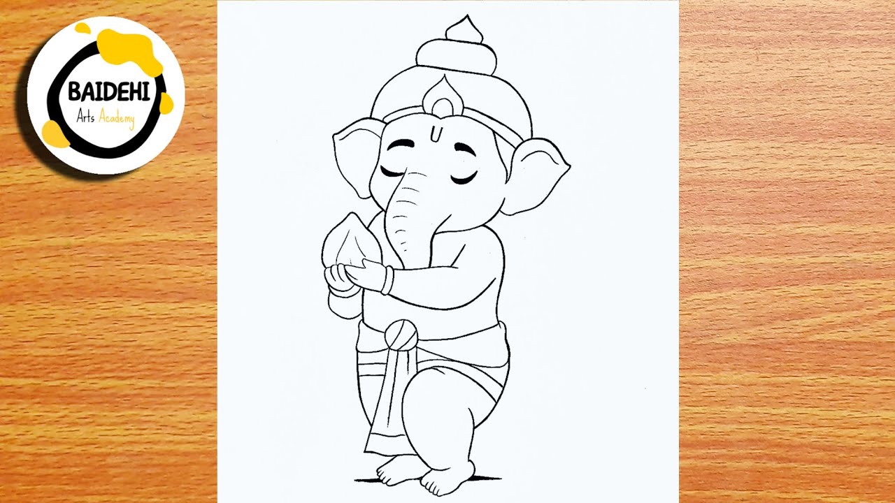 Lord Ganesha Drawing | Ganesh Ji Drawing | Ganpati Bappa Drawing | God Drawing
