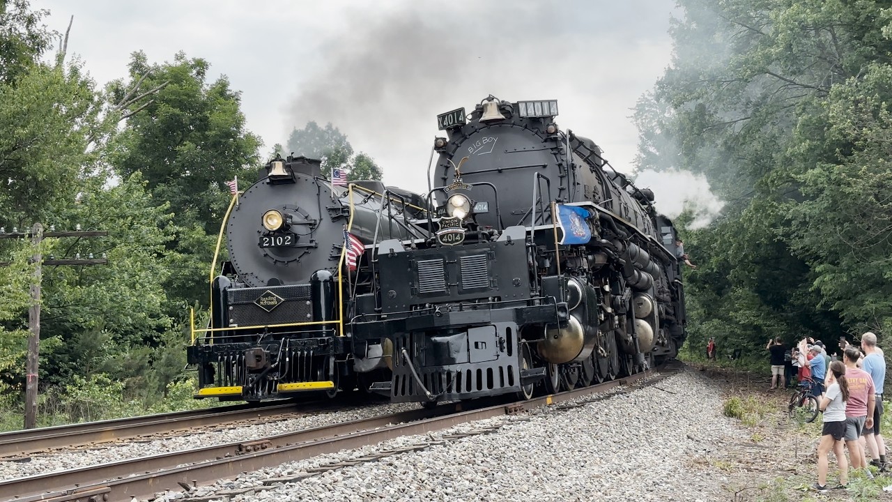 Union Pacific Big Boy 4014 Side By Side With Reading & Northern T-1 2102! (6/14/26)