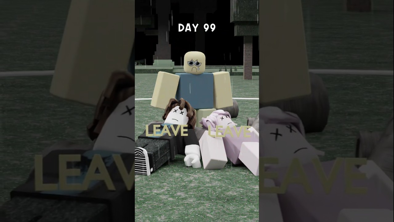 Dzień 1 🥰 i dzień 99 ☠️ w 99 Nocach w Lesie #99nightintheforest #kr&oacute;tkiefilmy #robloxanimation