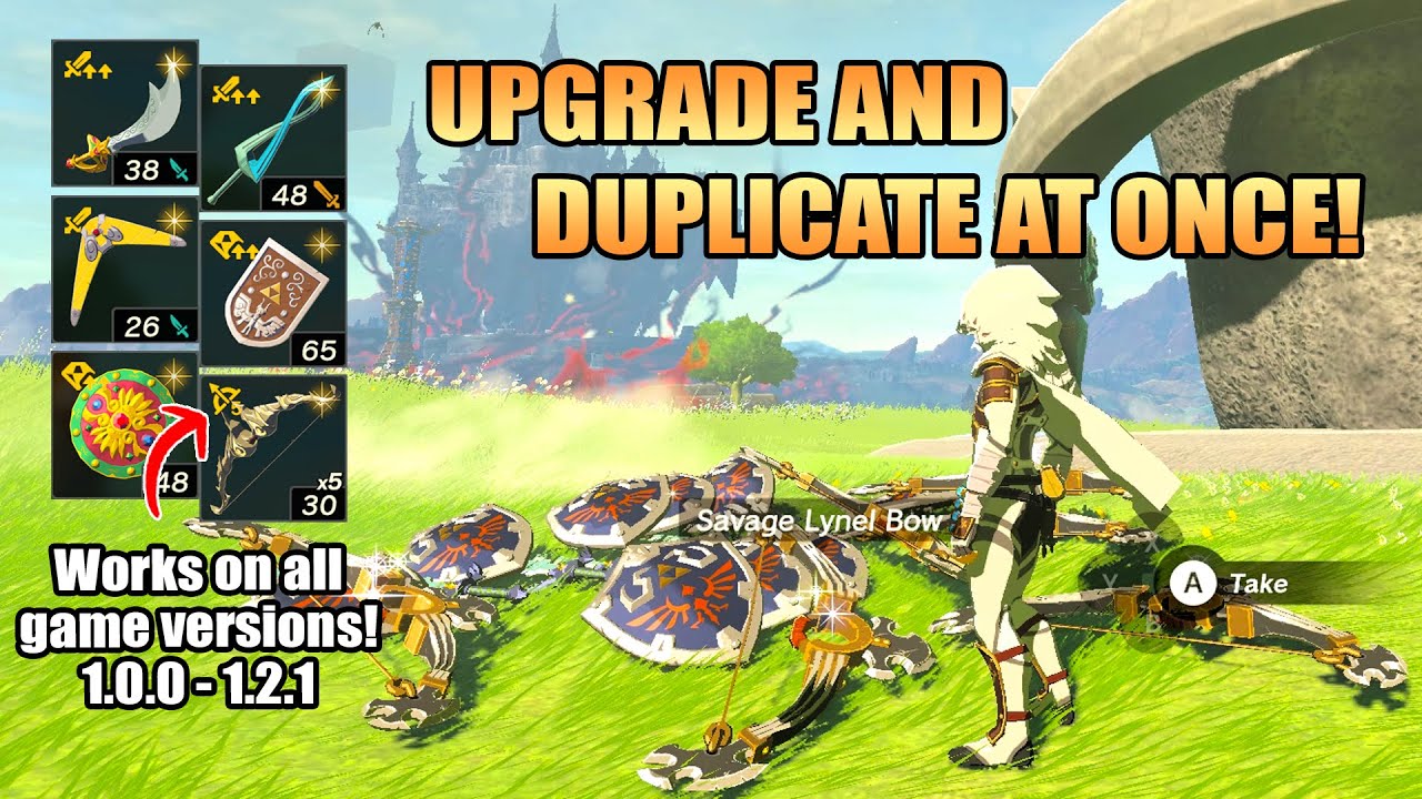 The EASIEST Weapon/Bow/Shield Duplication Glitch for ALL VERSIONS of Tears of the Kingdom