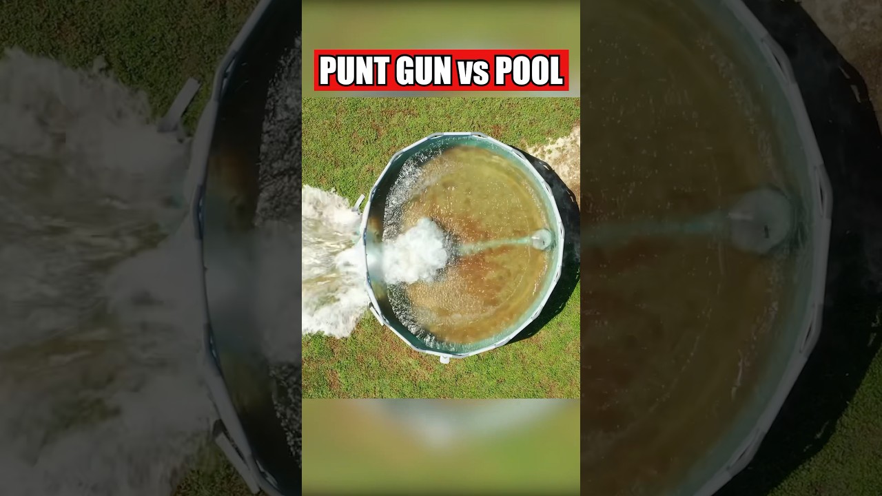 Punt Gun vs Pool (5000 Gallons !!!)
