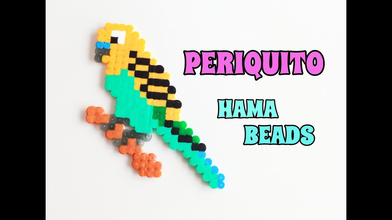 PRECIOSO PERIQUITO paso a paso en HAMA BEADS.