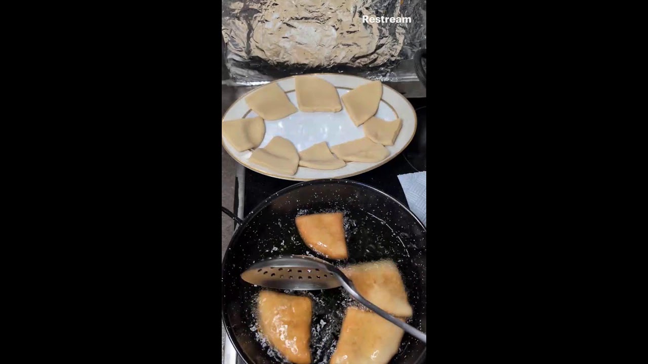 Roll, cut and frying mandazi | East Africa doughnut