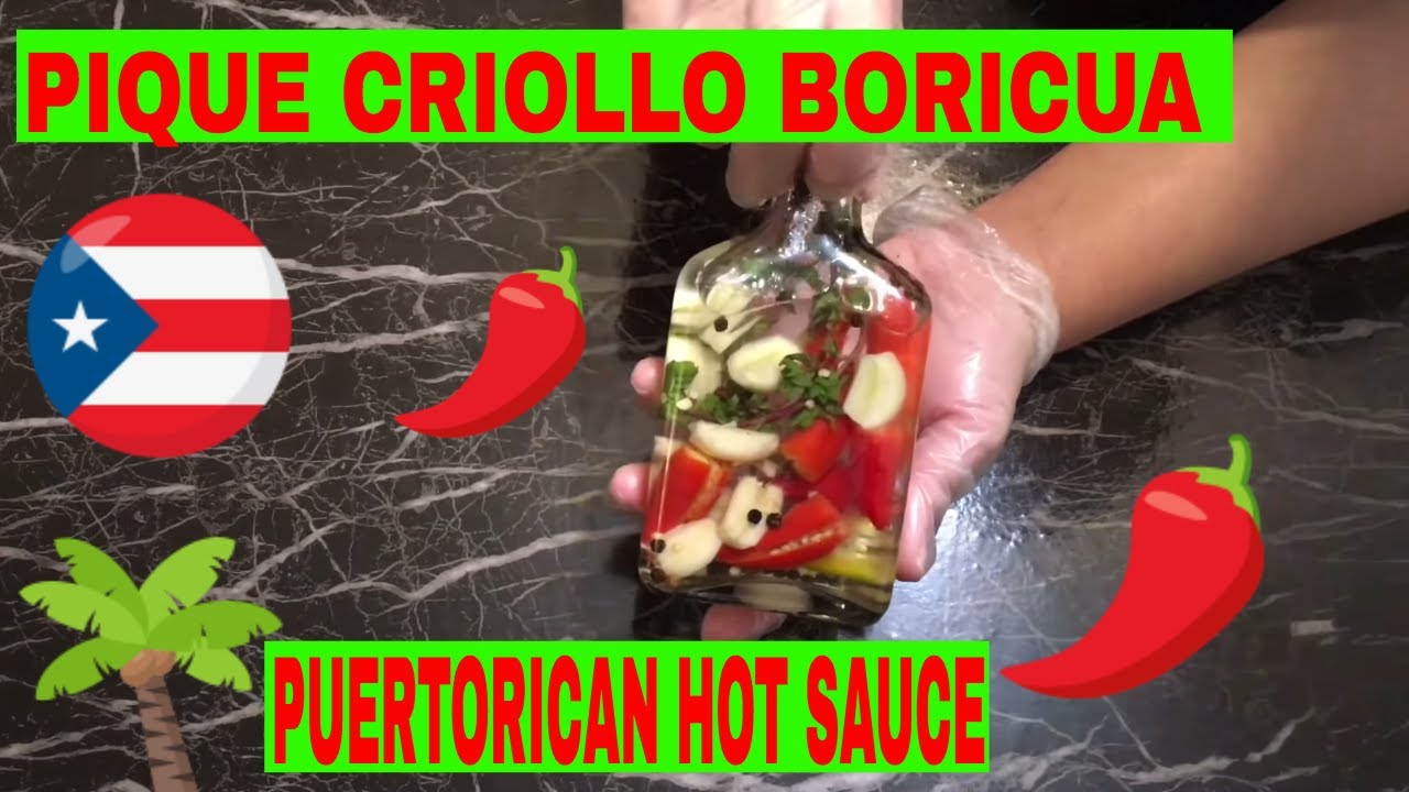 PIQUE CRIOLLO BORICUA/PUERTO RICAN HOMEMADE HOT SAUCE