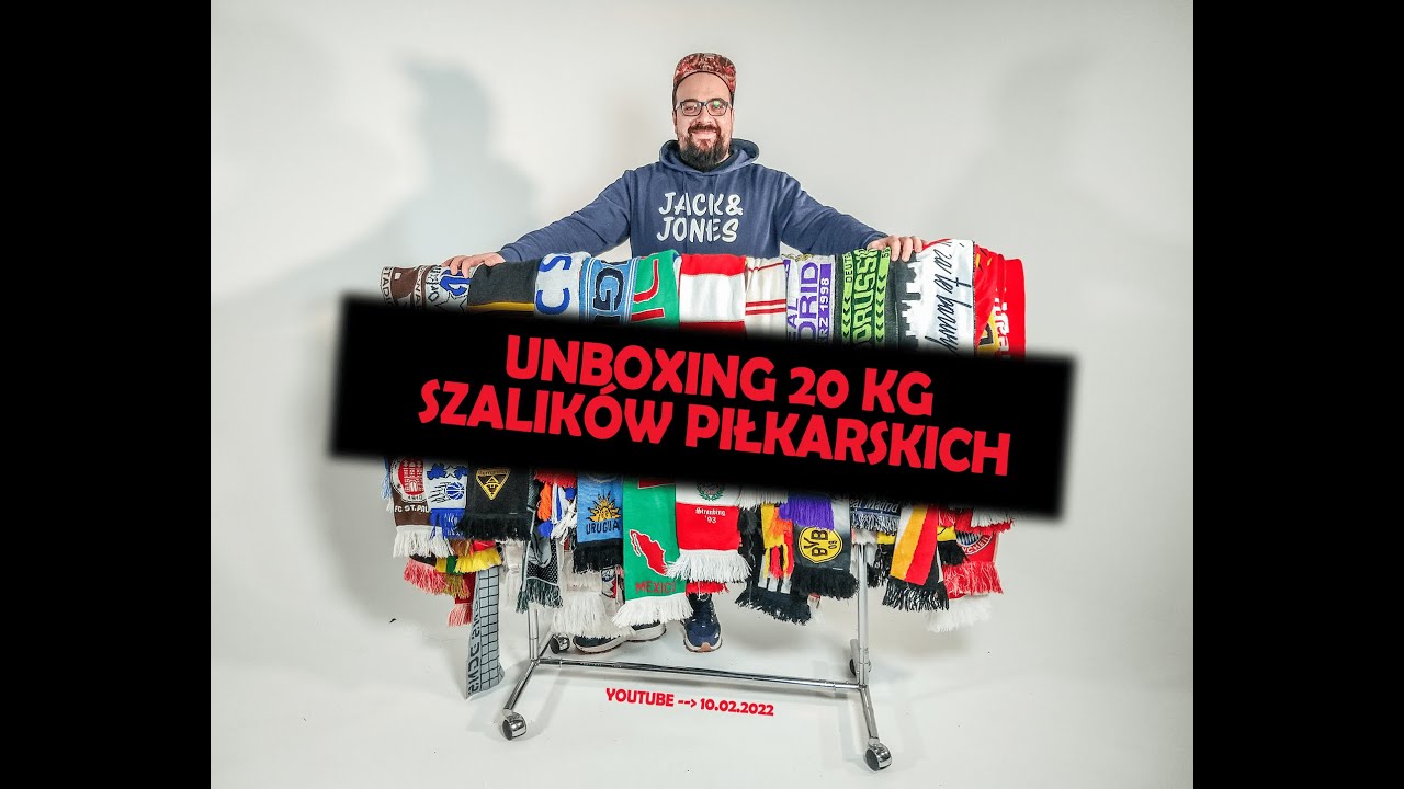 UNBOXING 20 kg szalików piłkarskich / football , soccer scarves
