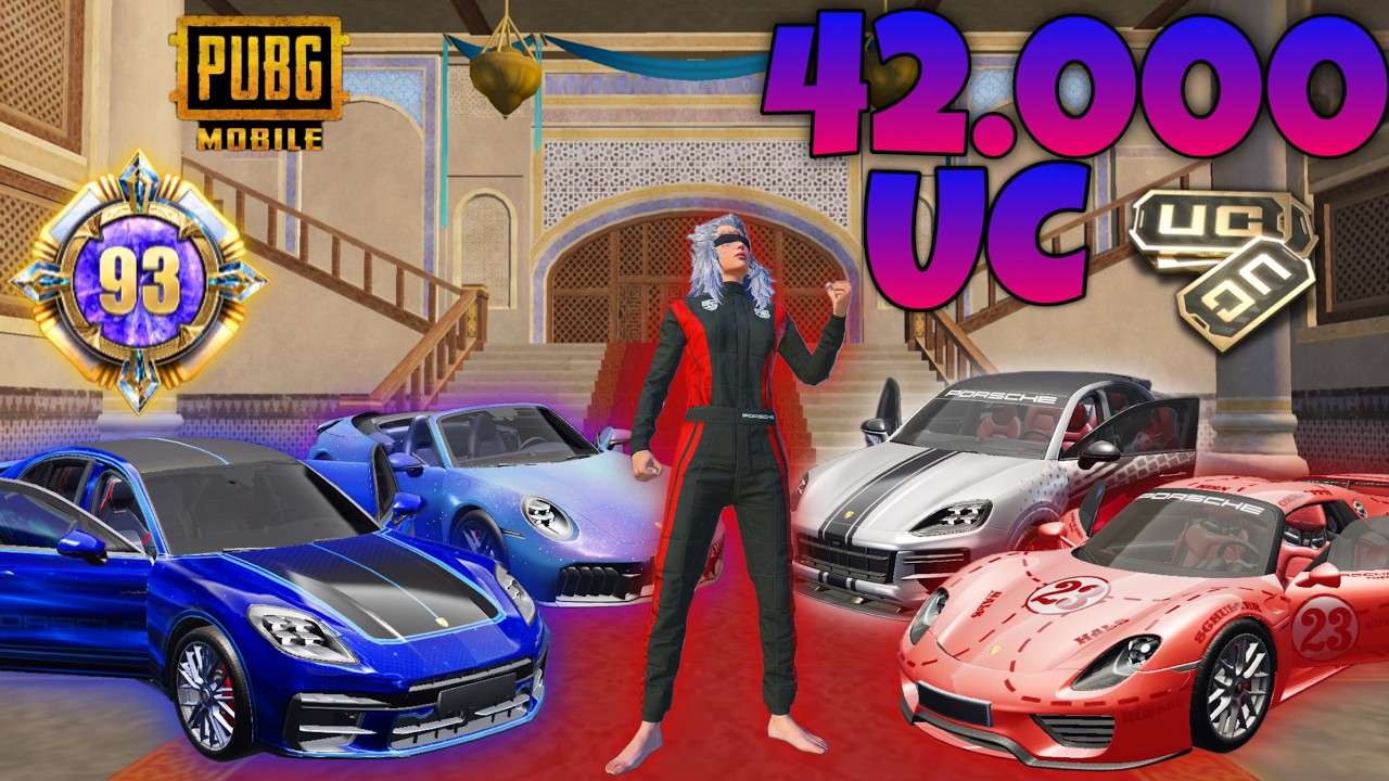 42.000UC😍NEW PORSCHE SUPERCARS IN PUBG MOBILE😱THI BEST GAMEPLAY IN THE WORLD🔥