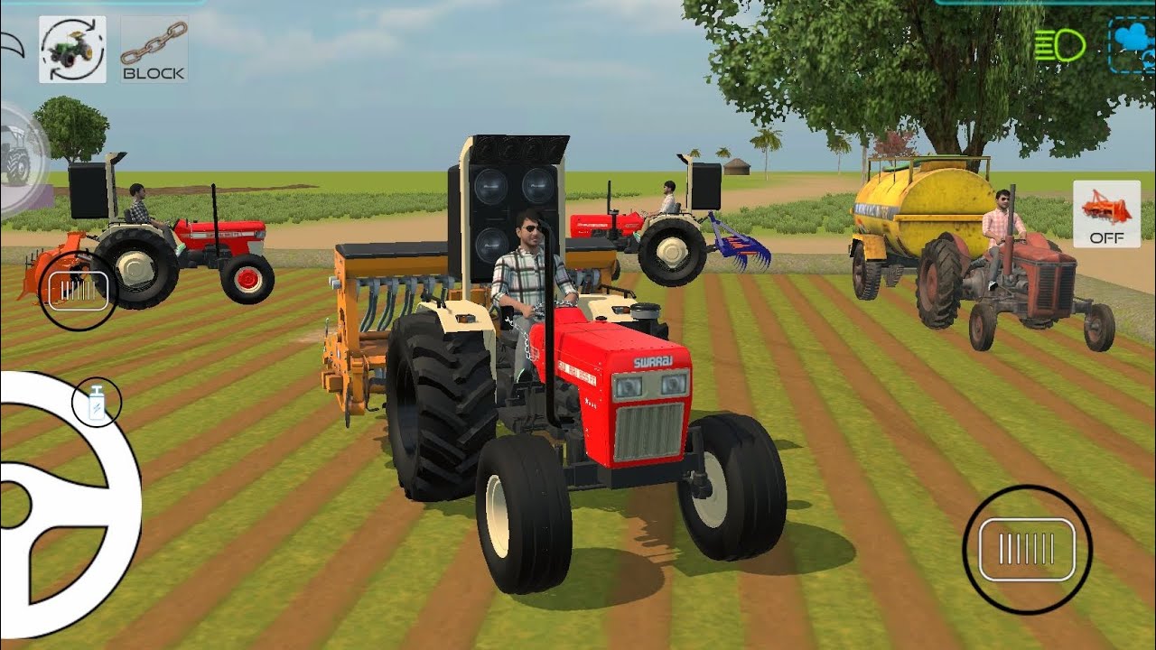 Farming Tractor 🌾| Swaraj 855 with Super Seeder | indian vehicles Simulator 3DGame #androidgameplay 