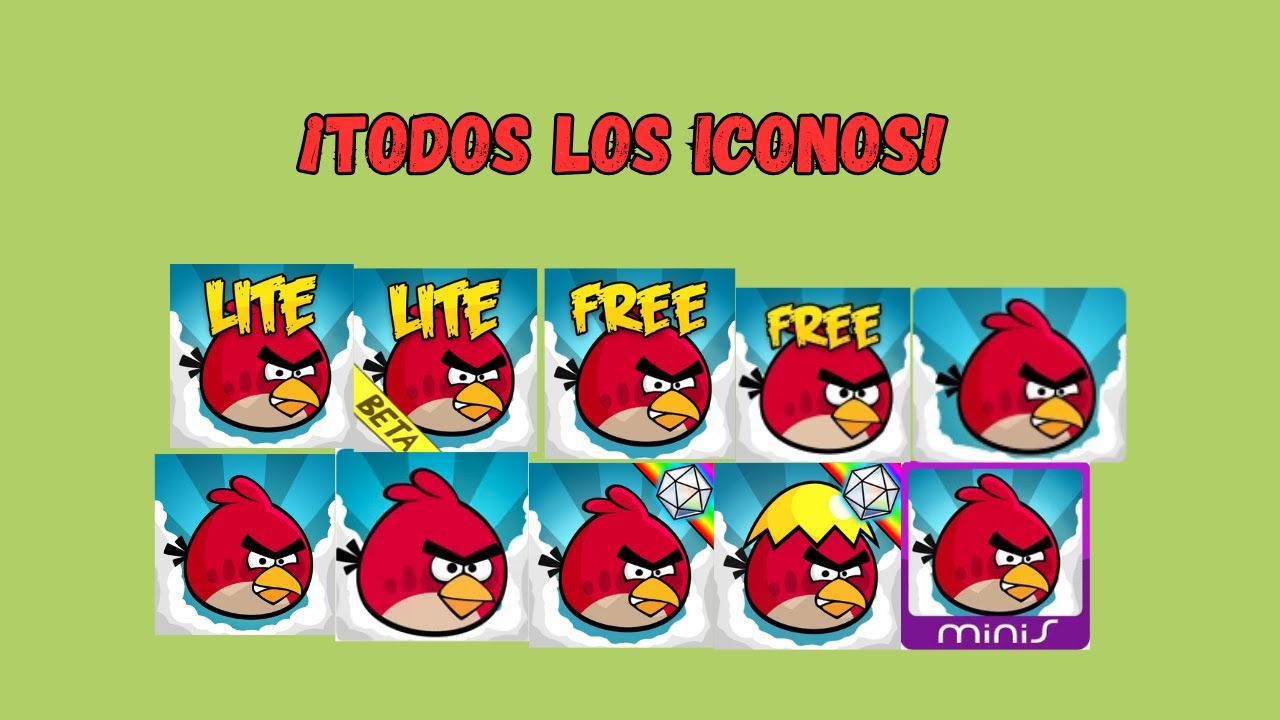 todos los iconos de angry birds classic