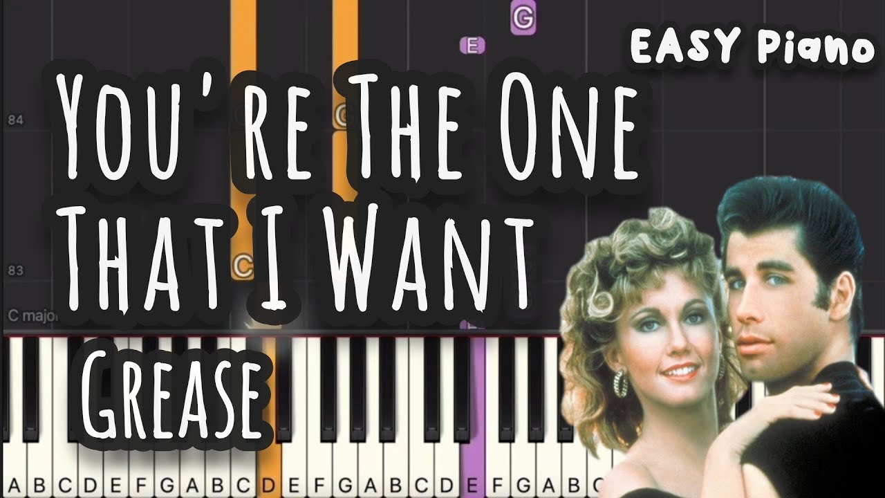 Grease - You're The One That I Want (Easy Piano, Piano Tutorial) Sheet