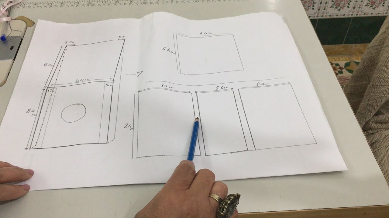 غطاء الة الغسيل الجزء الاول : الباترون / Couvre machine à laver première partie : le patron