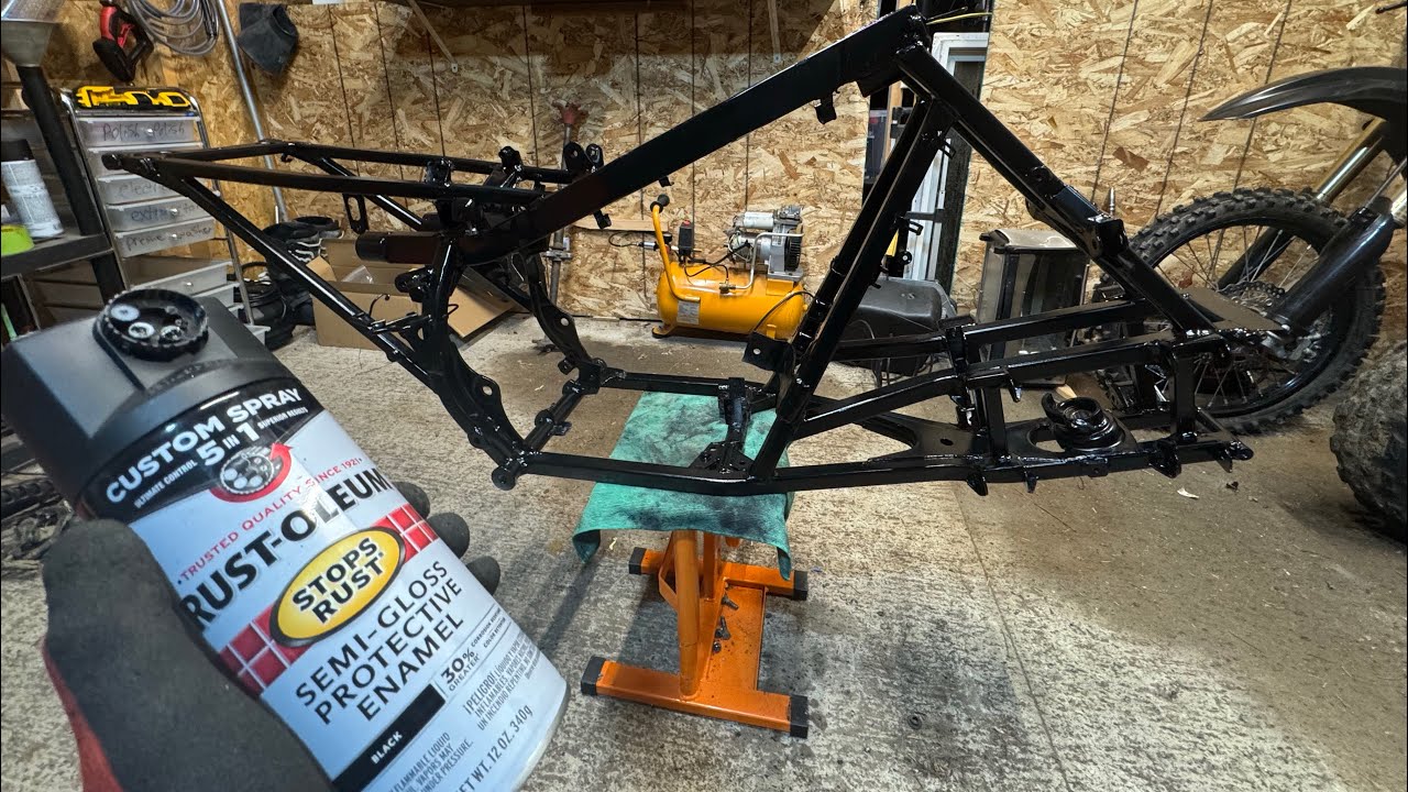 How to PAINT quad/dirtbike frame EASY and CHEAP