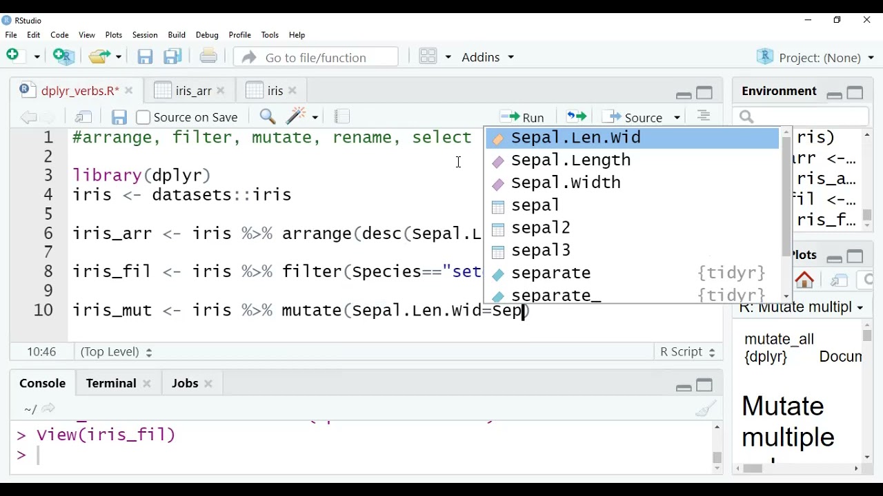 Dplyr package tutorial in r