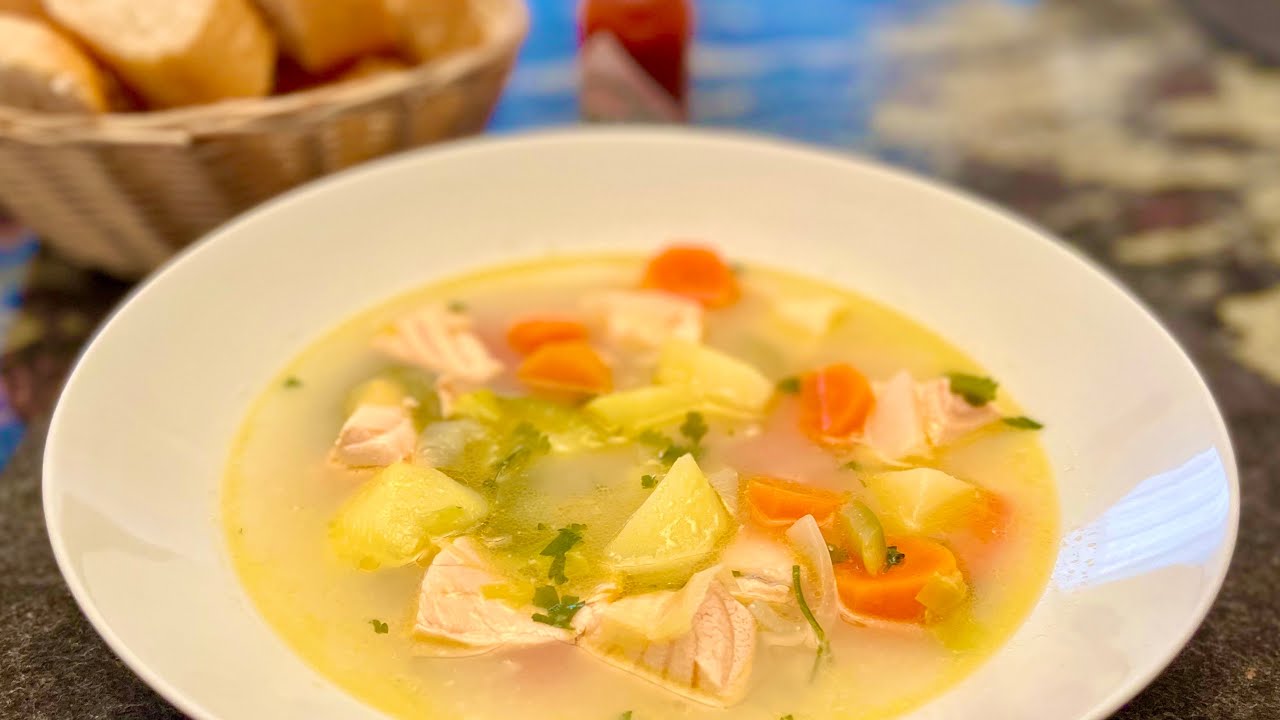 Salmon Soup Recipe | Soup with Fish & Vegetables | Fish Soup