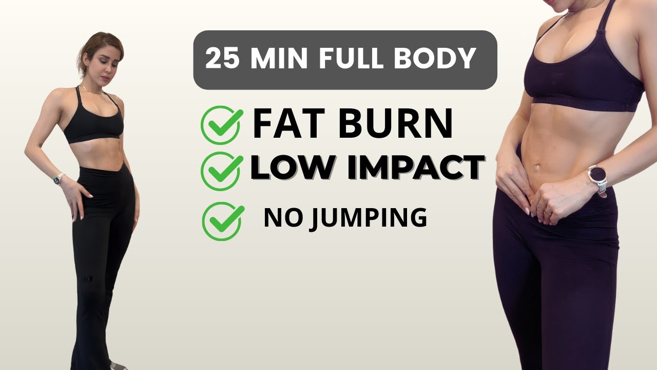 25 Min Full Body Fat Burn Workout at Home 🔥 No Equipment | No Jumping | Low Impact