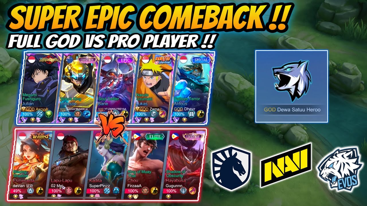 Match Super Epic Comeback !! Meta Ciki Full GOD Vs Pro Player !! Bane Late Game Sesakit Ini ?!