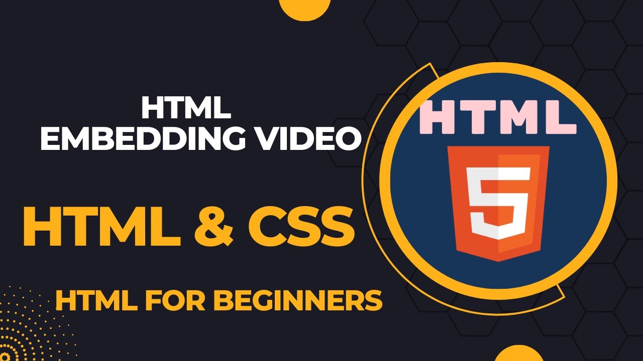 HTML embedding videos | HTML5 video player | insert video using HTML | html for beginners