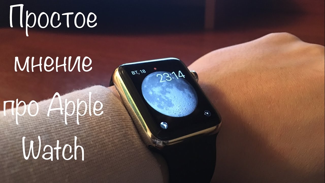 Обзор и мнение о Apple Watch 42mm stainless steel case with black sport band