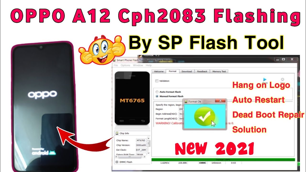 OPPO A12 Cph2083 Flashing SP Flash Tool Free || OPPO A12 Dead Repair | No Need Box, Dongle