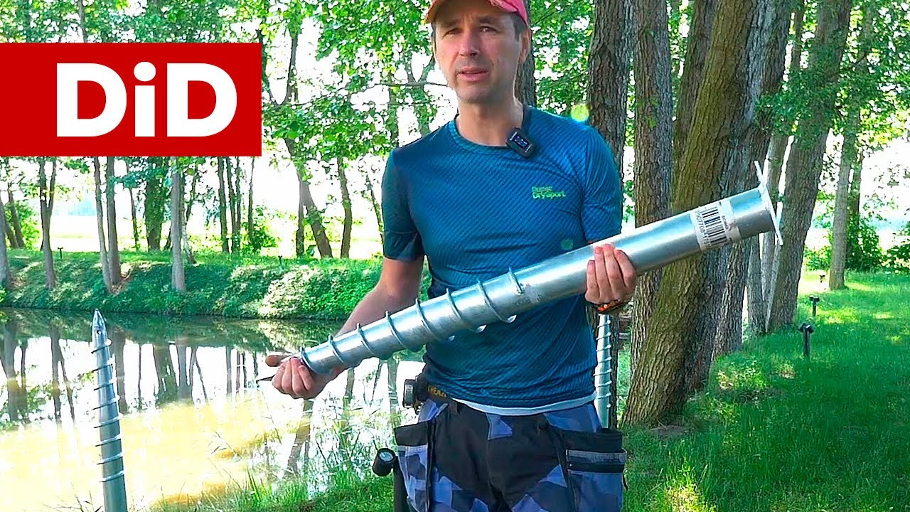 1068. Domek nad stawem - wkręcane podstawy pod słupy