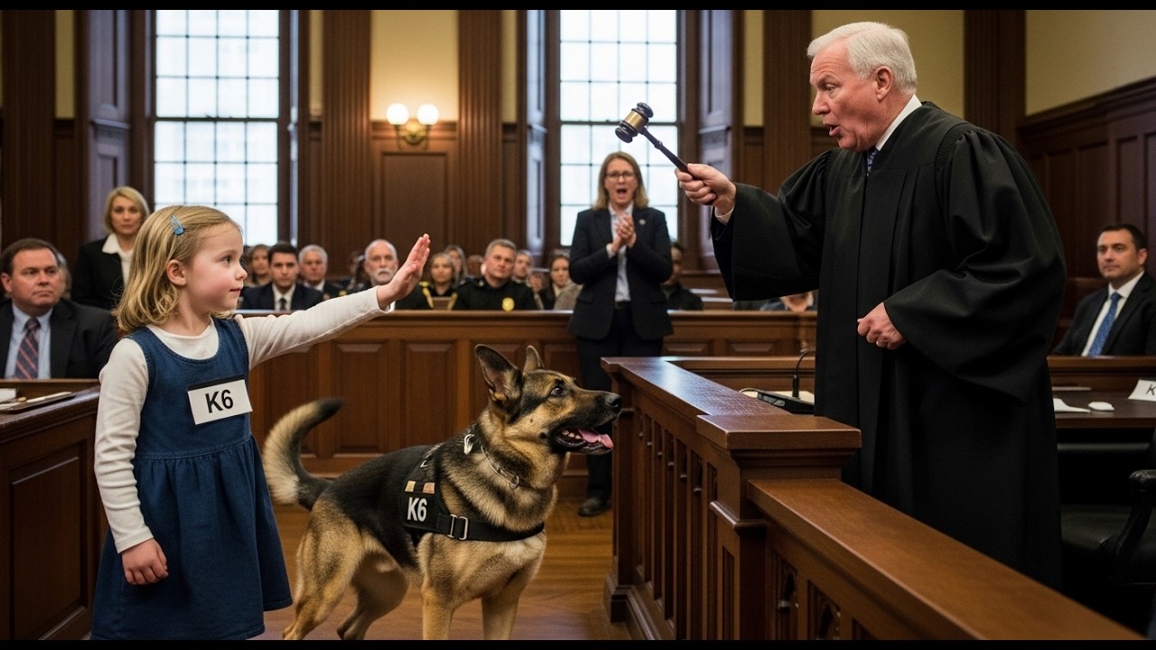 3-Year-Old Girl Signals Her Dog — The Judge Freezes the Court When the Dog Reacts