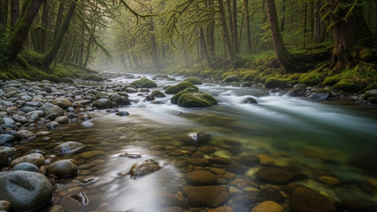 Peaceful River Sounds in Nature 🌊 White Noise for Sleep