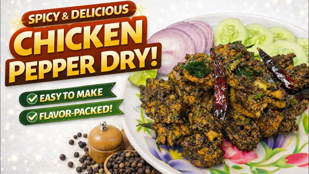 ಸುಲಭ ಚಿಕನ್ ಪೆಪ್ಪರ್ ಡ್ರೈ ರೆಸಿಪಿ (Easy Chicken Pepper Dry Recipe)