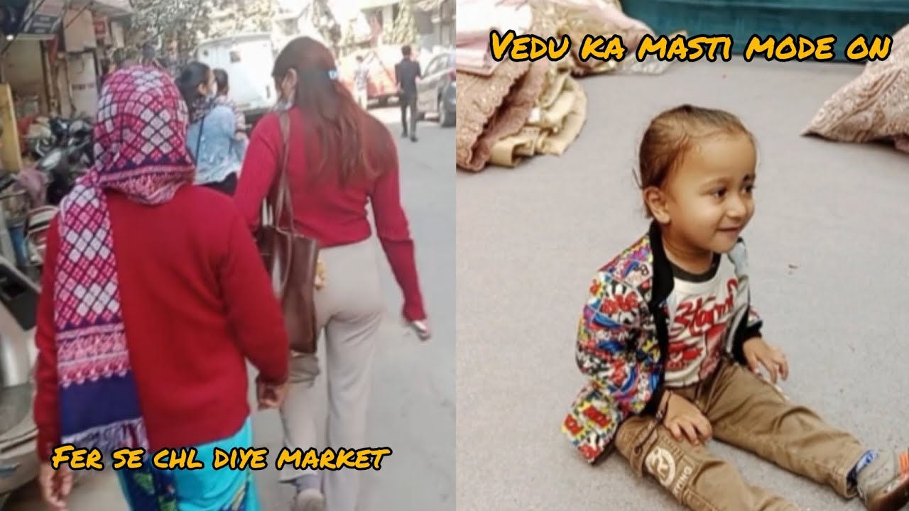 Aj gye market or laddu ke anokhe kartab or mani ke tasty sandwich 🥪 😱😃❤️