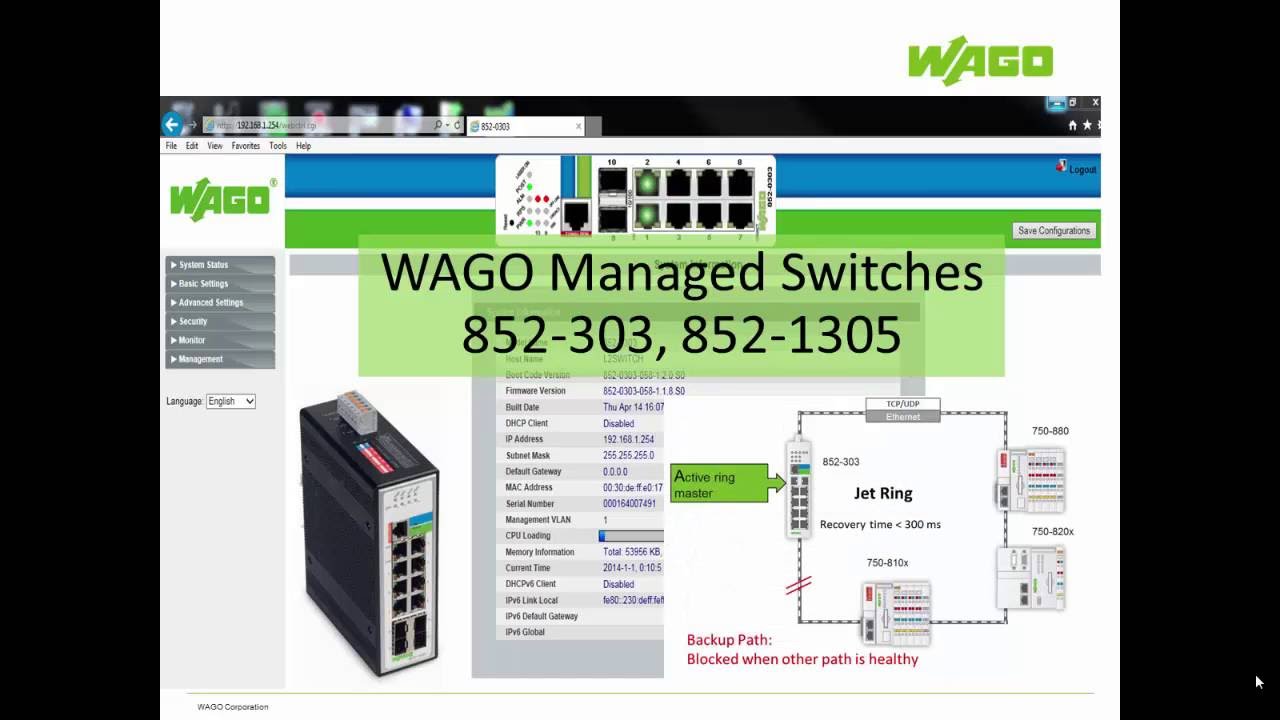 Switches: Managed Ethernet Switch Setup & Ring Topology