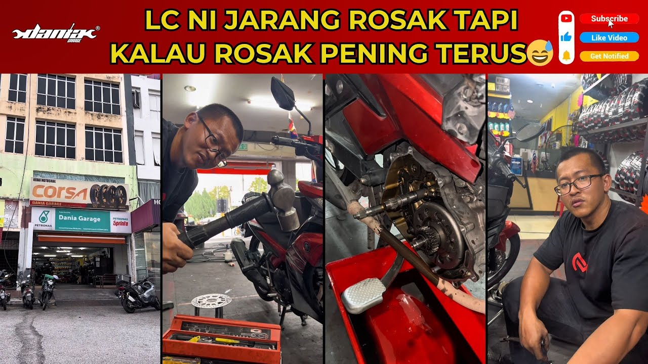 LC Ni Jarang Rosak Tapi Kalau Rosak Pening Terus😅#daniagarage #bengkelmotorkajang #lc #pakej #servis