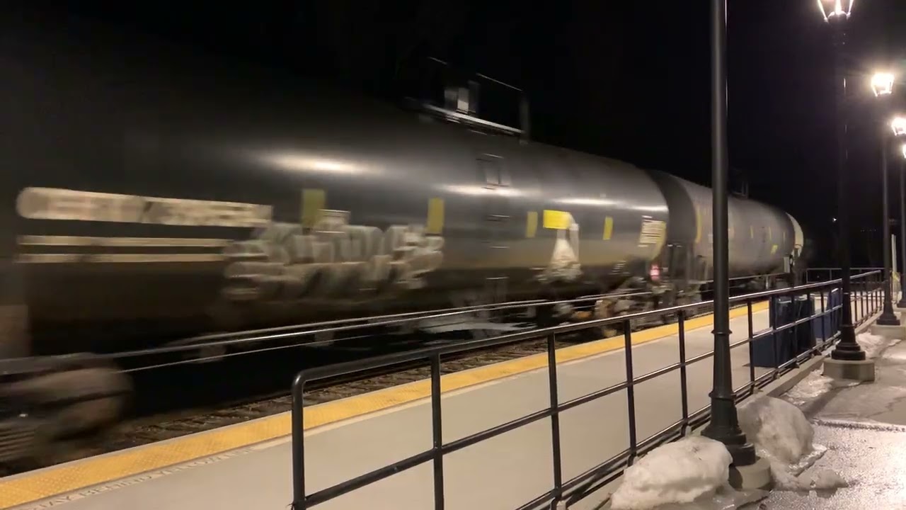 railvideo northbound CP 2 engine port henry station 03 10 26 0200am full train