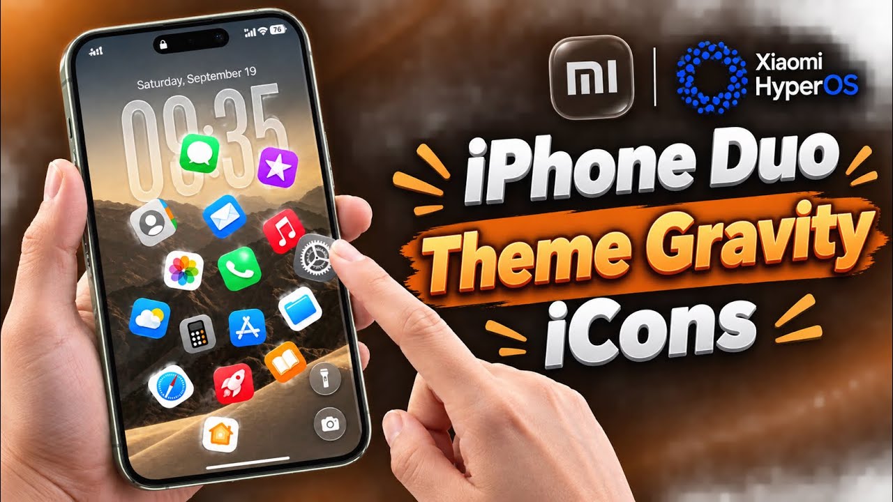 Установка темы iPhone Duo с иконками Gravity на Xiaomi Global