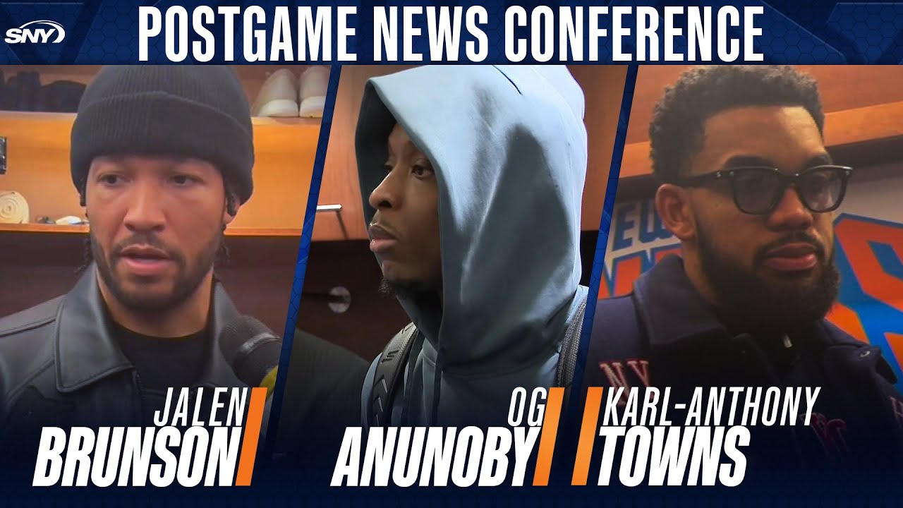 Jalen Brunson, OG Anunoby i Karl-Anthony Towns komentują zwycięstwo Knicks&oacute;w nad Timberwolves