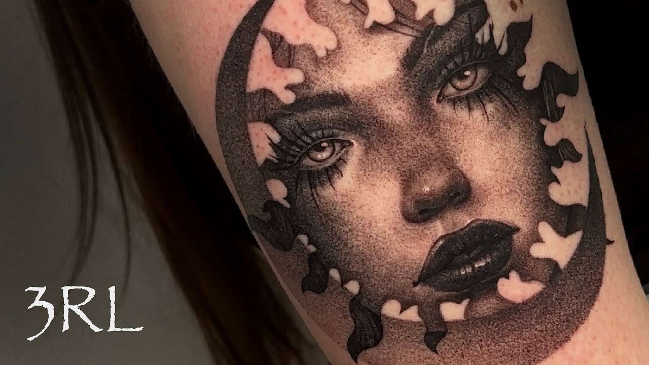 BLACK and GREY portrait tattoo | TIMELAPSE tattoo process | TIMELAPSE tattoo process | 3RL | 4k