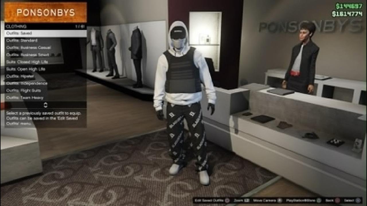 GTA 5 online white and black outfit