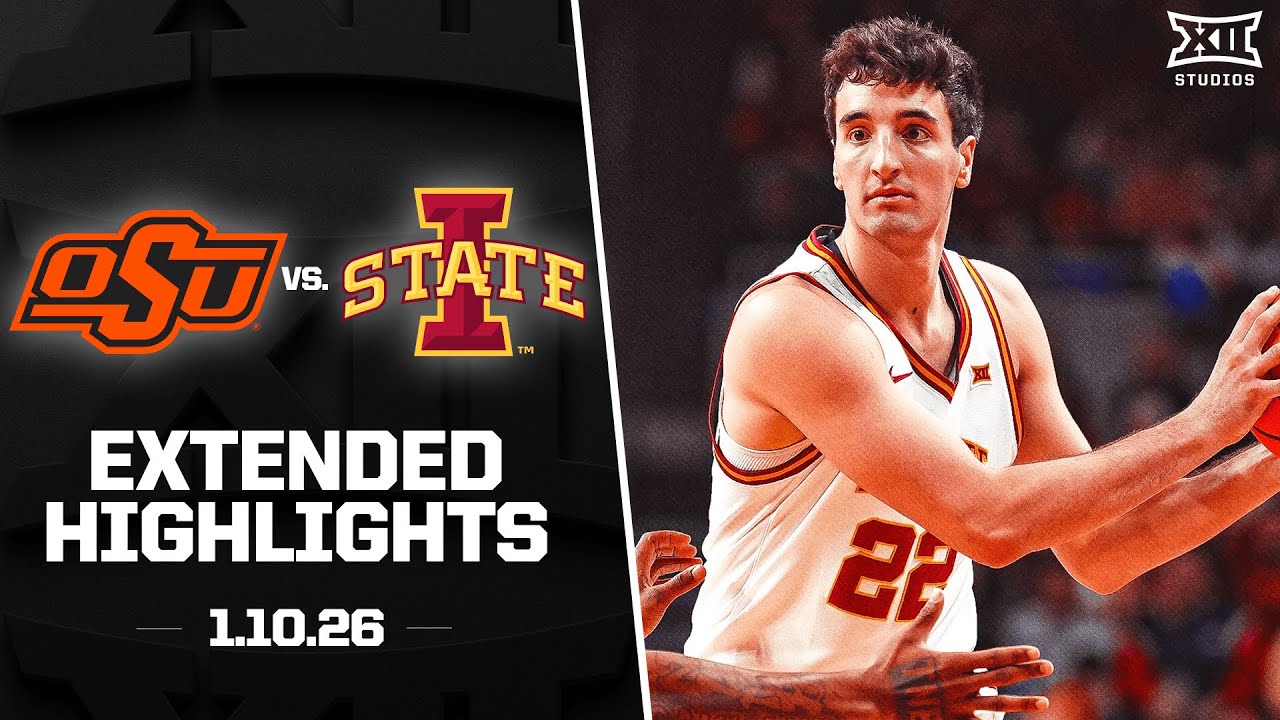 Oklahoma State vs. #3 Iowa State Extended Highlights | 2025-26 Big 12 Men's Basketball