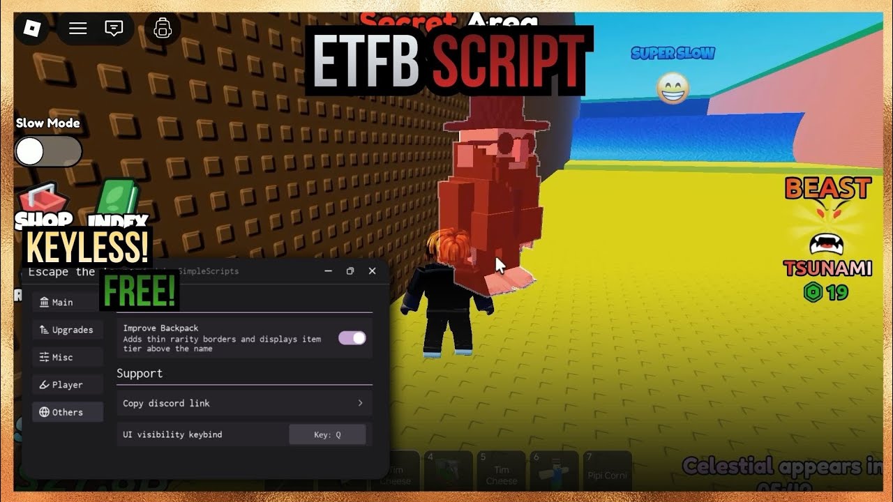 [KEYLESS] ETFB SCRIPT - Instant Pick Brainrot | Auto Sell, Upgrade, ESP Brainrot & Much More Feature
